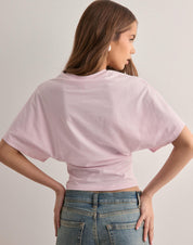 Top femme DAHLIA – T-shirt manches larges tendance en coton mixte