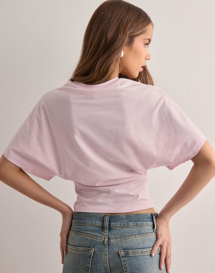 Top femme DAHLIA – T-shirt manches larges tendance en coton mixte