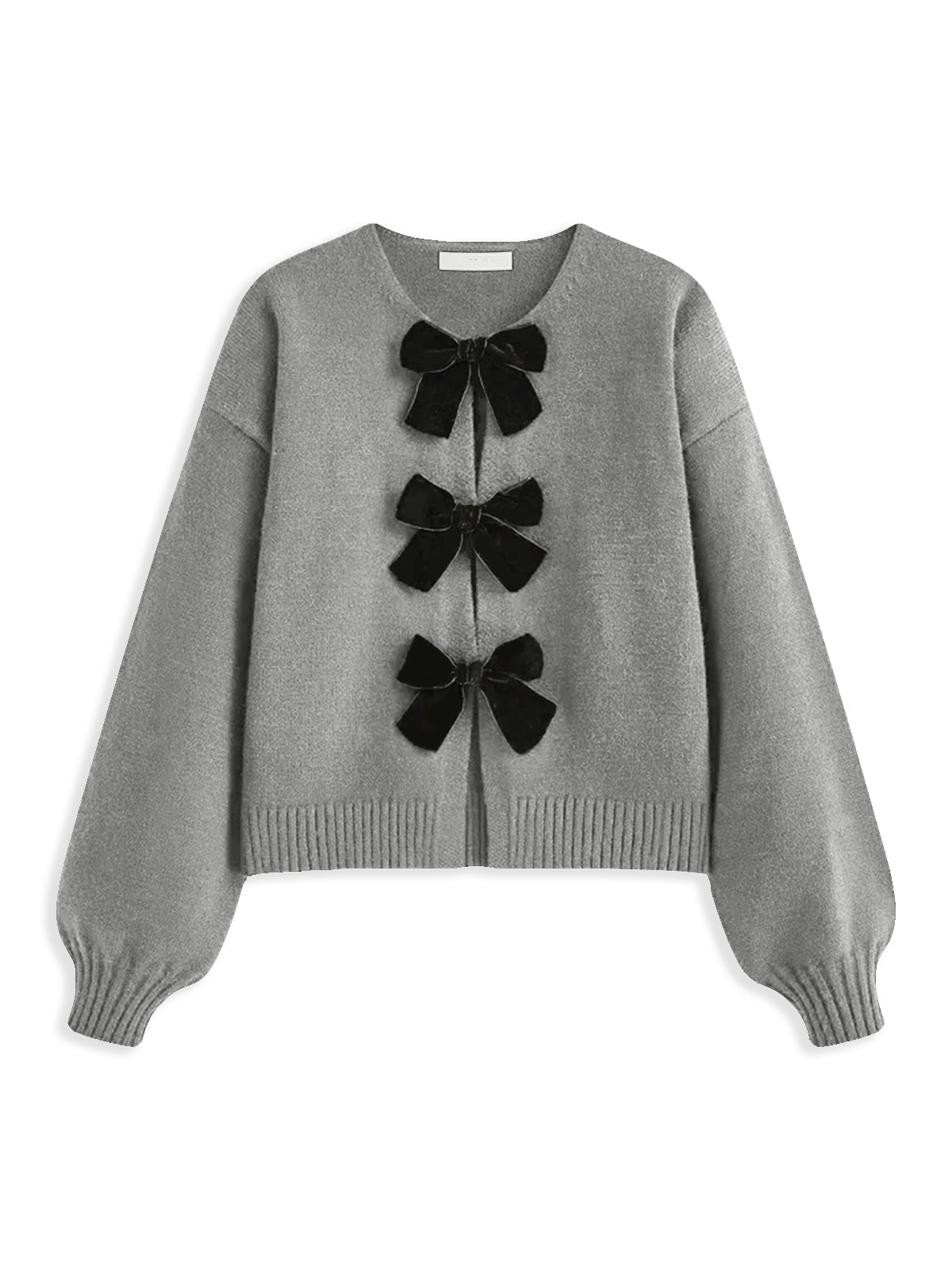pull automne femme LUCILLE – maille douce, nœud velours & manches lanternes tendance