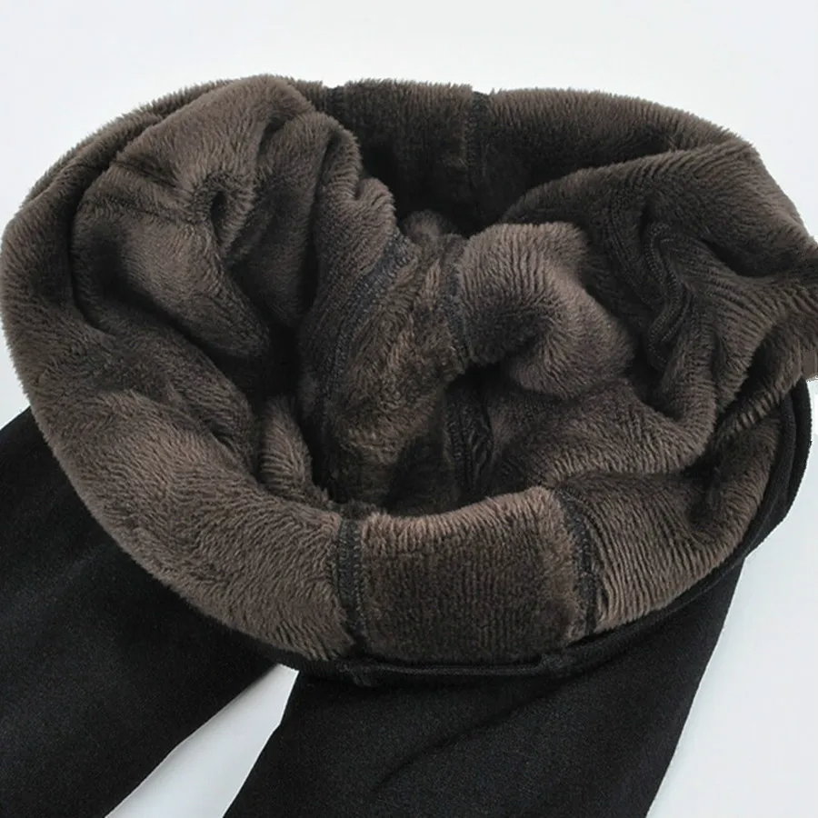Legging femme thermique à taille haute – doublure polaire chaude hiver