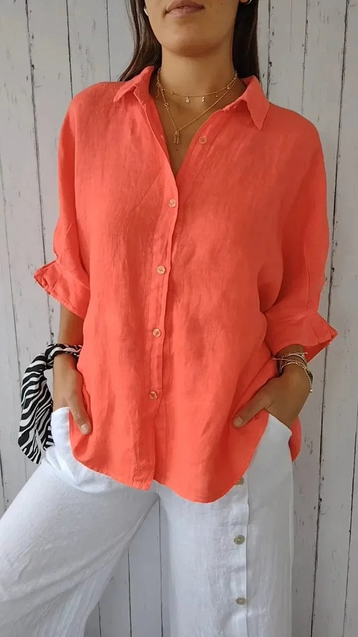 Sophie | Blouse Femme Lin & Coton – Élégance Intemporelle & Confort Quotidien