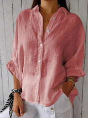 Sophie | Blouse Femme Lin & Coton – Élégance Intemporelle & Confort Quotidien