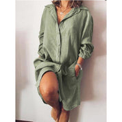 Marlene | Blouse longue en lin femme – Coupe fluide & style intemporel