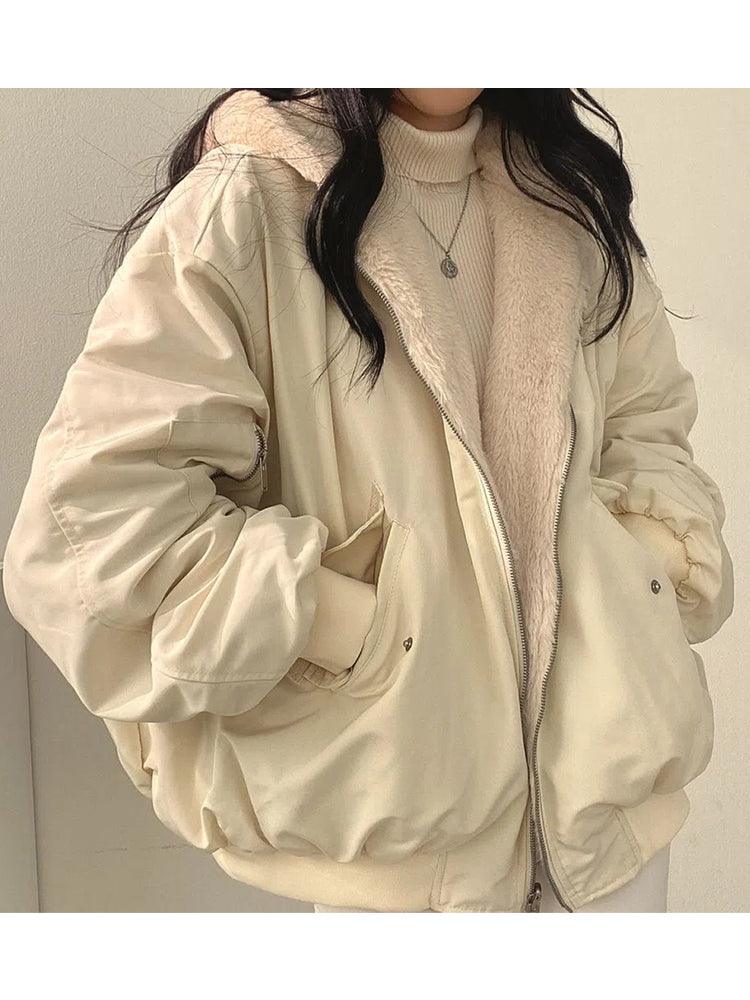 Baily | Manteau réversible femme – Oversize streetwear avec capuche & fausse fourrure