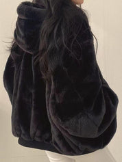 Baily | Manteau réversible femme – Oversize streetwear avec capuche & fausse fourrure