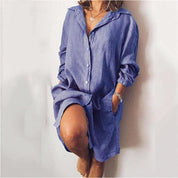 Marlene | Blouse longue en lin femme – Coupe fluide & style intemporel
