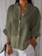 Sophie | Blouse Femme Lin & Coton – Élégance Intemporelle & Confort Quotidien