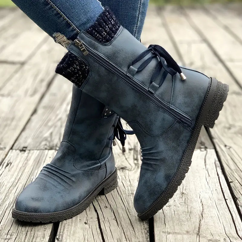 Bottes hiver femme SELINA – chaussures imperméables doublées polaire & semelle antidérapante