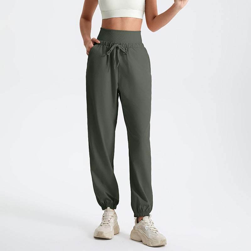 Pantalon de jogging femme taille haute – confortable avec poches