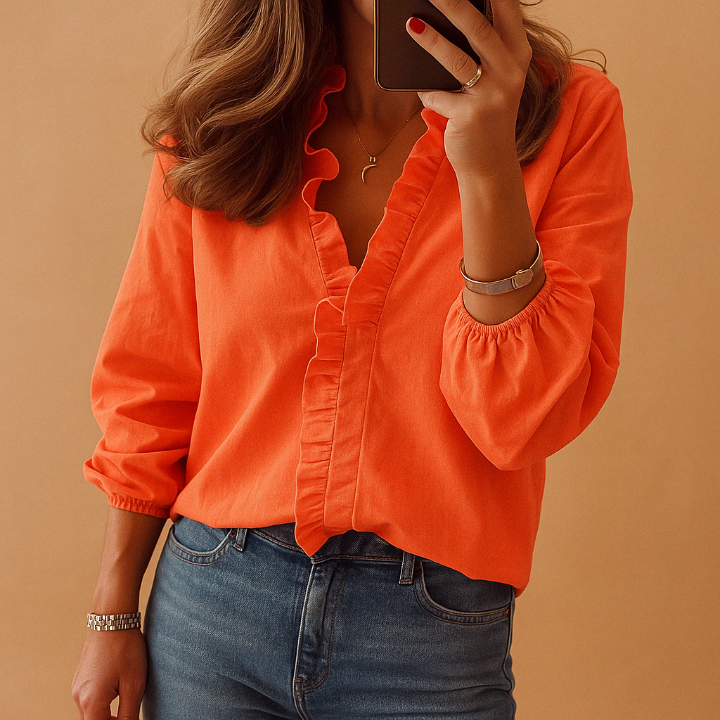 Elise | Blouse à Volants – Élégante, Confortable & Intemporelle
