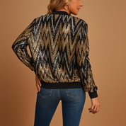 Manteau femme Livia doré – Élégant statement avec coupe cintrée et poches