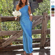 Robe d’été femme Samantha asymétrique – Longue avec fente élégante