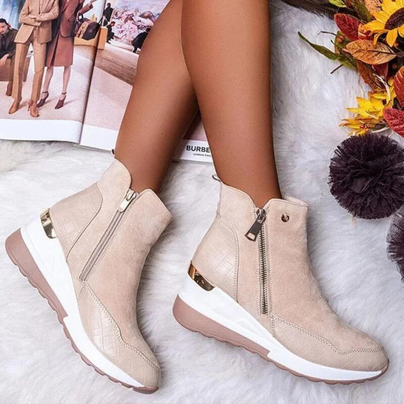 Bottines femme Elena en cuir – Confort orthopédique & soutien ergonomique
