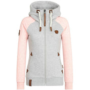 Hoodie femme sportive – sweat zippé chaud avec capuche & doublure polaire