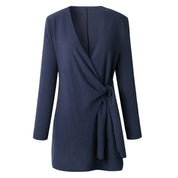 Gilet femme Elin en maille — ceinture à nouer & coupe douce