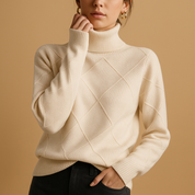 Mila | Pull Femme Col Roulé en Maille – Design Intemporel, Chic & Confortable