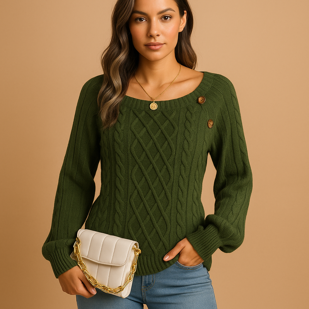 Marije | Pull Femme en Maille à Manches Longues – Élégant, Doux & Confortable