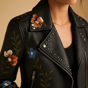 Veste femme Yara en cuir véritable – Coupe cintrée et silhouette élégante