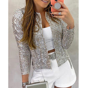 Manteau femme Olive Glitter – Chic et scintillant pour soirées festives