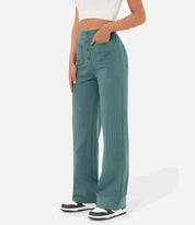 Pantalon ComfortRise taille haute stretch – style casual, coupe droite