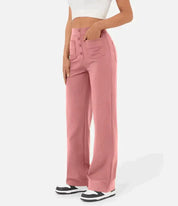 Pantalon ComfortRise taille haute stretch – style casual, coupe droite