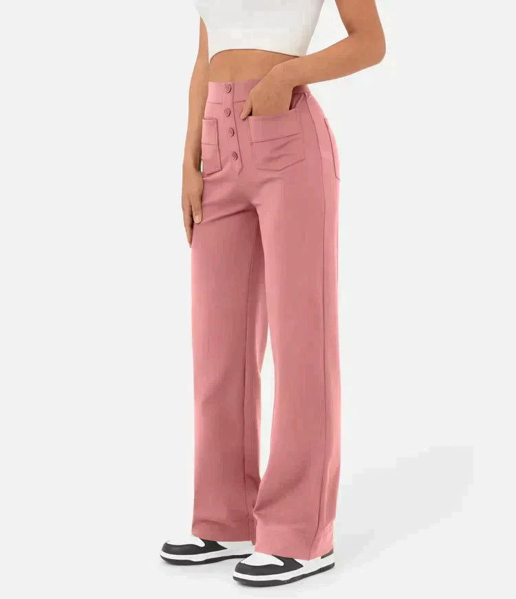 Pantalon ComfortRise taille haute stretch – style casual, coupe droite