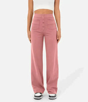 Pantalon ComfortRise taille haute stretch – style casual, coupe droite