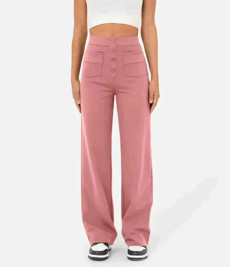 Pantalon ComfortRise taille haute stretch – style casual, coupe droite