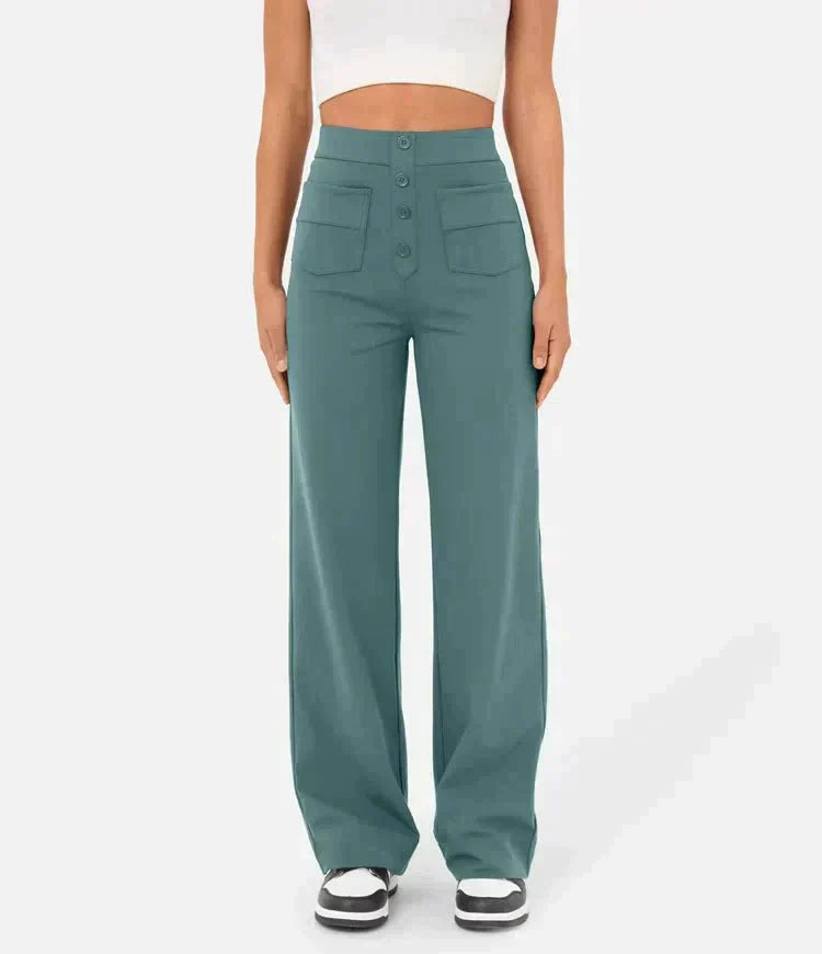 Pantalon ComfortRise taille haute stretch – style casual, coupe droite