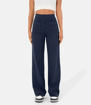 Pantalon ComfortRise taille haute stretch – style casual, coupe droite