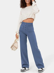 Pantalon ComfortRise taille haute stretch – style casual, coupe droite