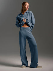 Ensemble loungewear femme – Set en maille avec pull oversize & pantalon large | Jules Jij