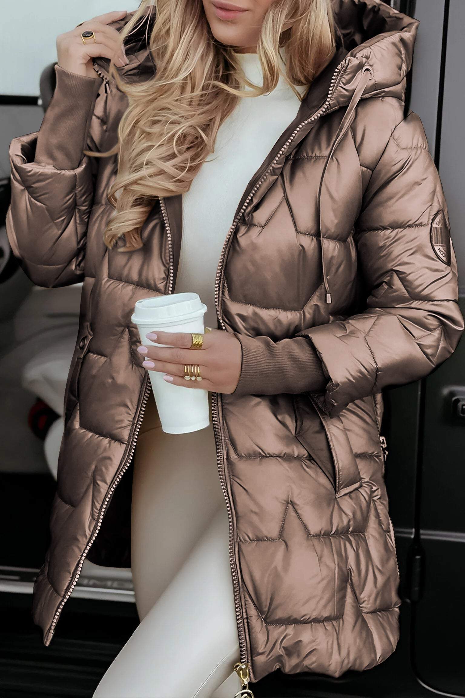 Astrid | Manteau femme avec capuche – Chaud, élégant & parfait pour l’automne