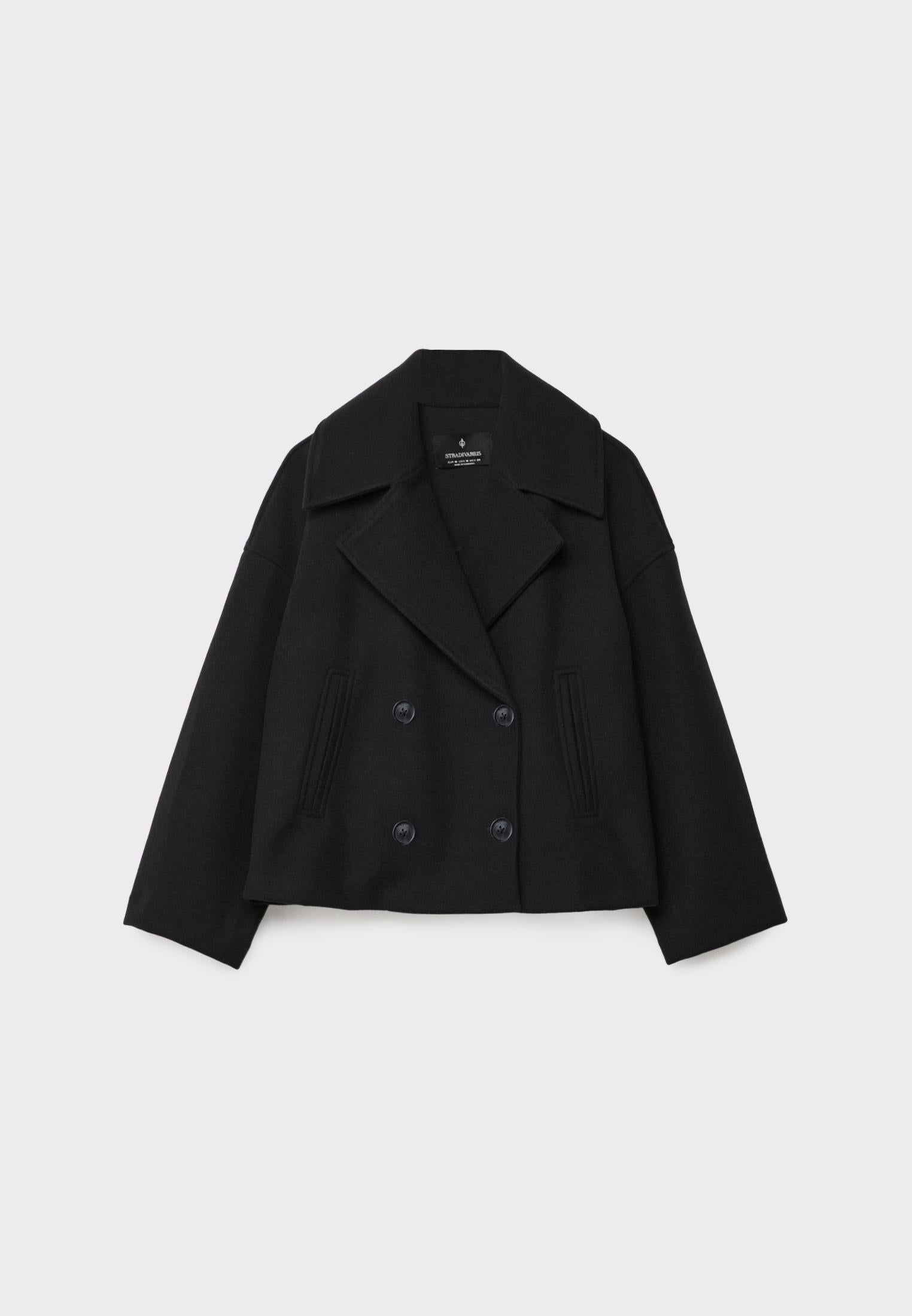 Anna – Manteau femme court élégant | Double boutonnage & chaleur