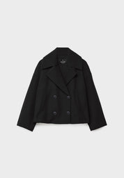 Anna – Manteau femme court élégant | Double boutonnage & chaleur