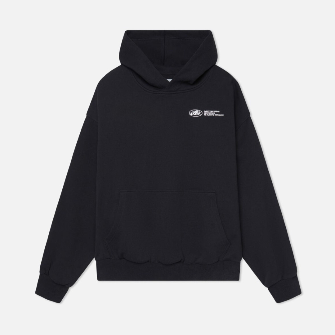 Hoodie unisexe With-love – sweat à capuche premium au design minimaliste