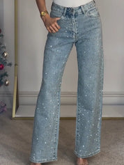 Sabine | Jean Femme Pailleté – Élégant, Confortable & Tendance