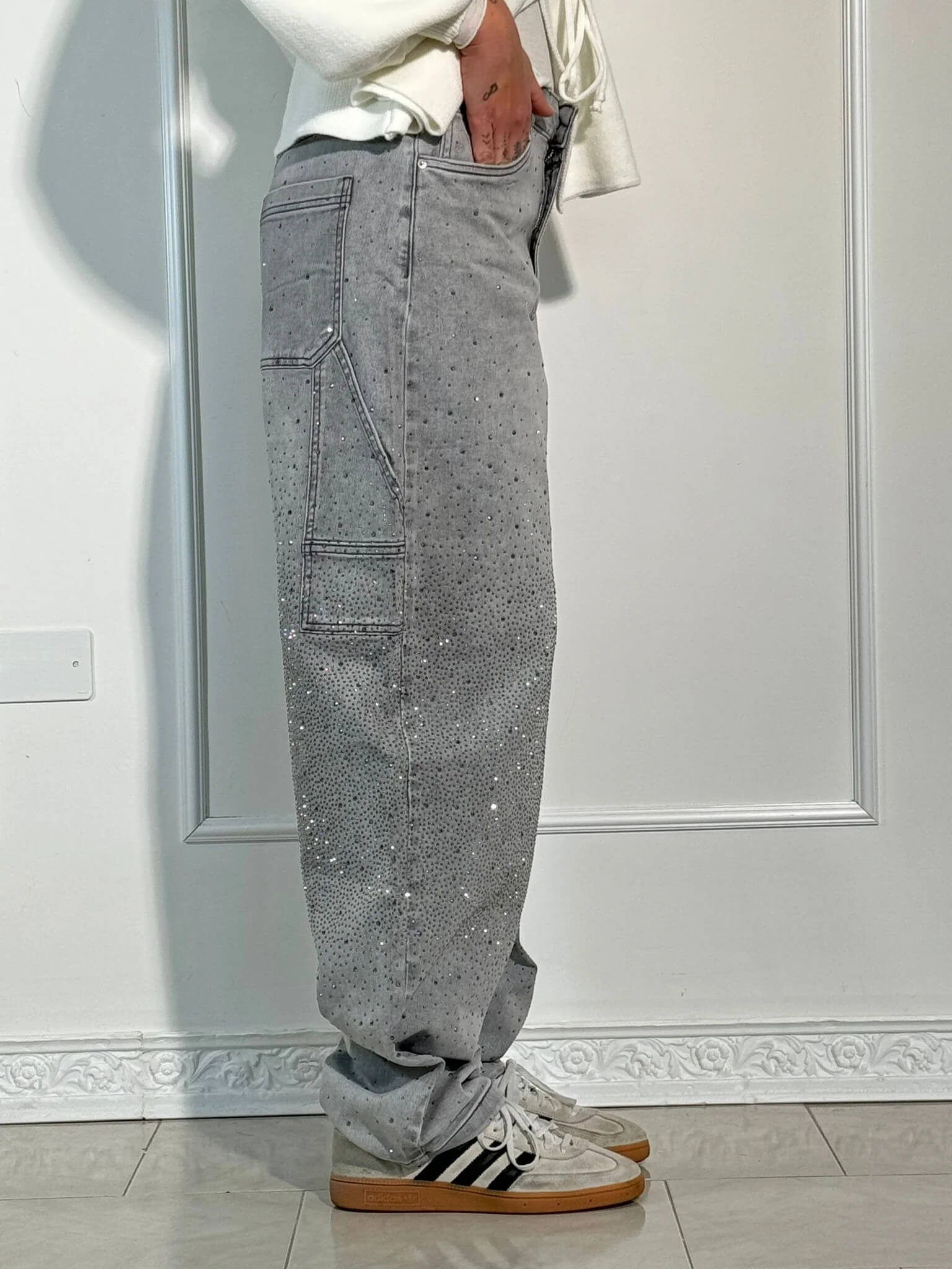 Jean femme Belle skinny stretch – Élégant avec détails scintillants