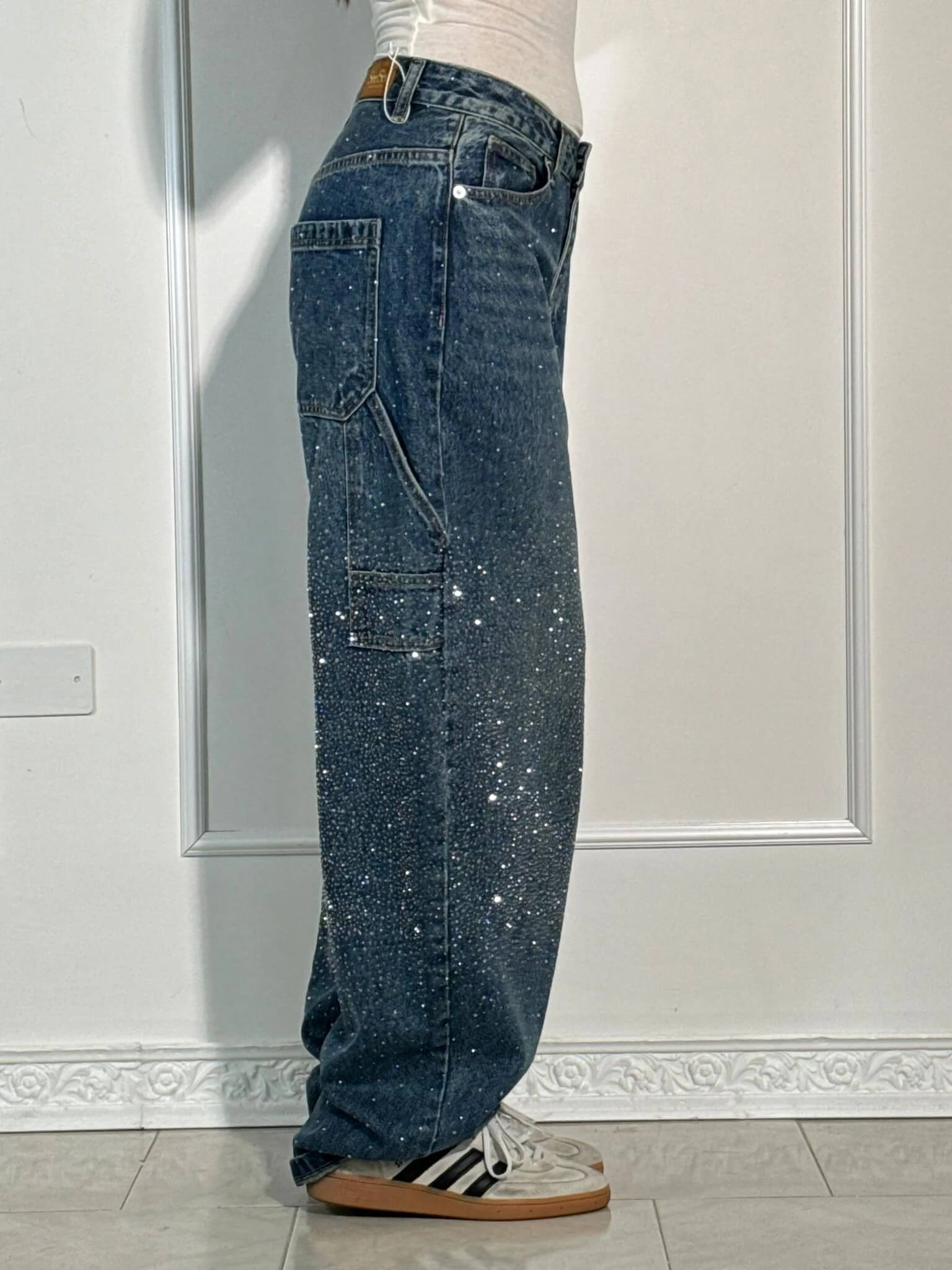Jean femme Belle skinny stretch – Élégant avec détails scintillants