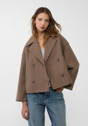 Anna – Manteau femme court élégant | Double boutonnage & chaleur