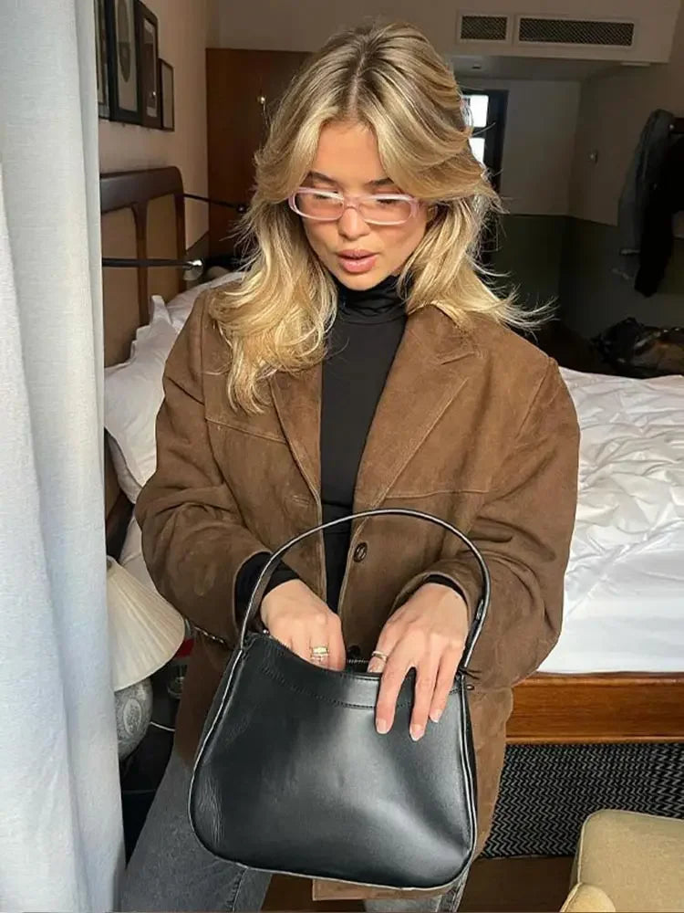 Veste femme automne Zara – veste élégante style suédine avec coupe flatteuse