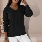 Pull femme Oriana – pull scandinave doux en maille durable automne hiver