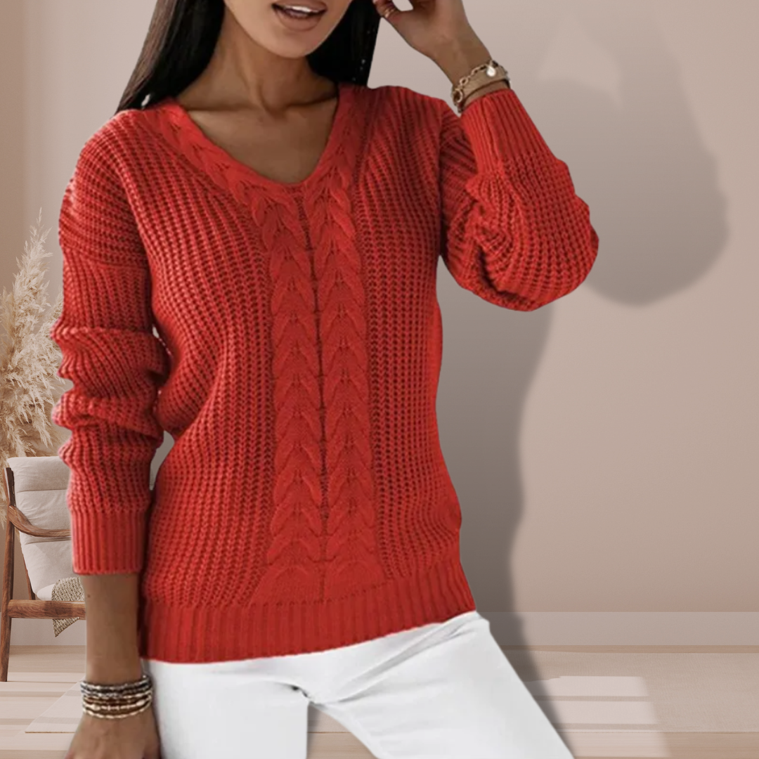 Pull femme Oriana – pull scandinave doux en maille durable automne hiver