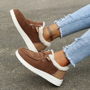 Bottines hiver femme MAREN – chaussures chaudes slip-on doublées peluche