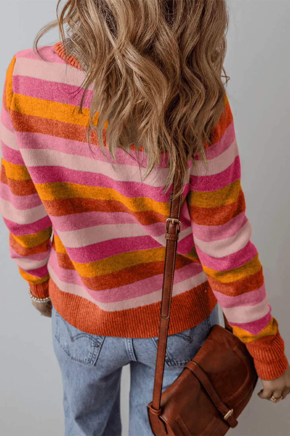 pull femme JOSIE – maille colorée à rayures tendance & coupe confortable