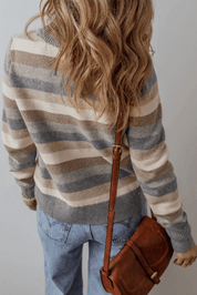 pull femme JOSIE – maille colorée à rayures tendance & coupe confortable