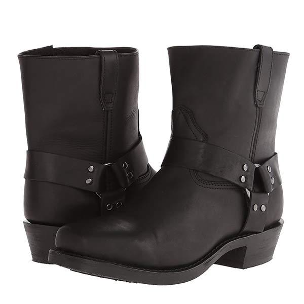 Bottes cowboy homme Winfred – bottes western en cuir avec zip latéral vintage