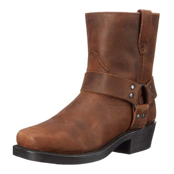 Bottes cowboy homme Winfred – bottes western en cuir avec zip latéral vintage