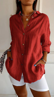 Blouse femme Mia | Élégante blouse légère | Chemisier luxe avec coupe parfaite