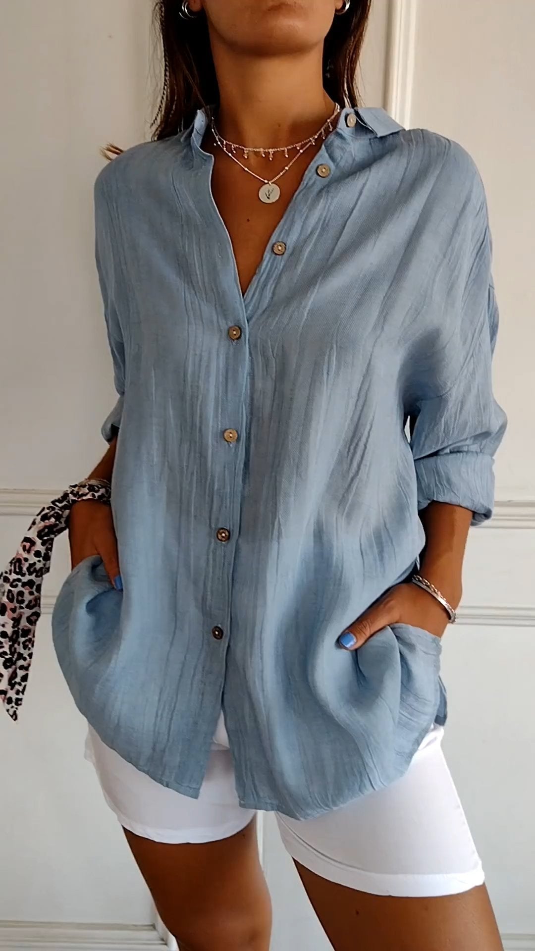 Blouse femme Mia | Élégante blouse légère | Chemisier luxe avec coupe parfaite